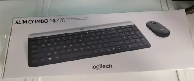 teclado y ratón inalámbrico delgado logitech mk470