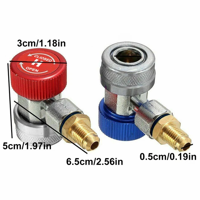 Riisoyu R134A Adapter Set - Hoch/Niederdruck Kupplung Für Klimaanlage