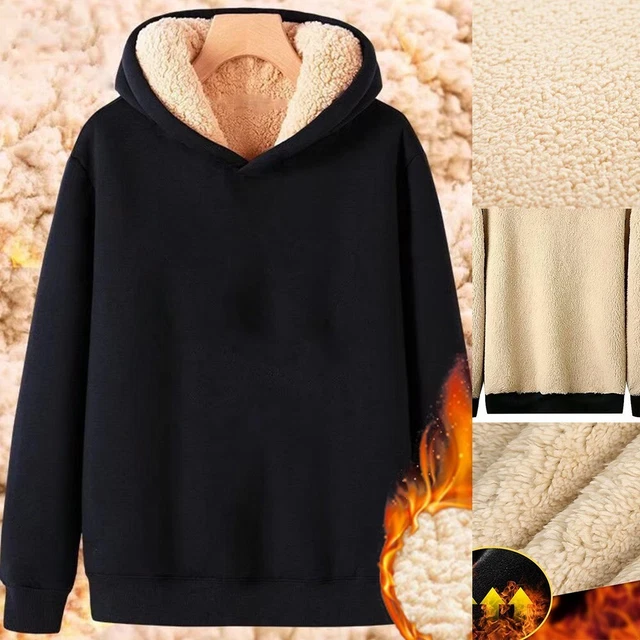 Invernale da Uomo Felpa con Cappuccio Maglione Pullover Casual Giacca