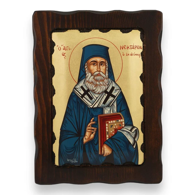 ICÔNE ORTHODOXE EN relief faite à la main de Saint-Étienne EUR 149,18