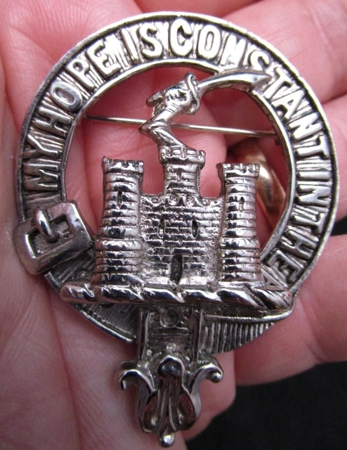 Scottish My Hope is Constant in Thee MacDonald of Clanranald Clan Brooch Pin