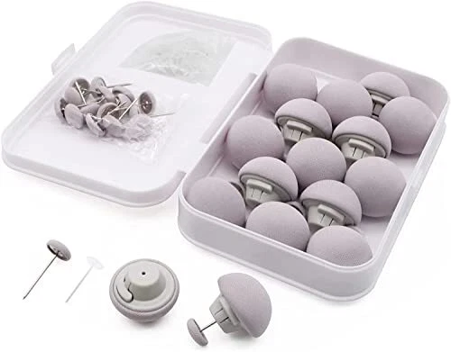 MQUPIN Lot de 16 Clips de Fixation Ronds pour Housse de Couette Motif Champig...