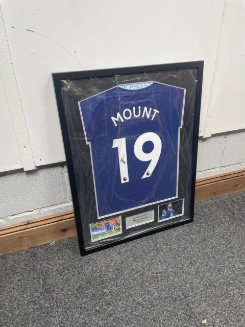 Mason Mount Signed Framed Chelsea Football Shirt With Coa