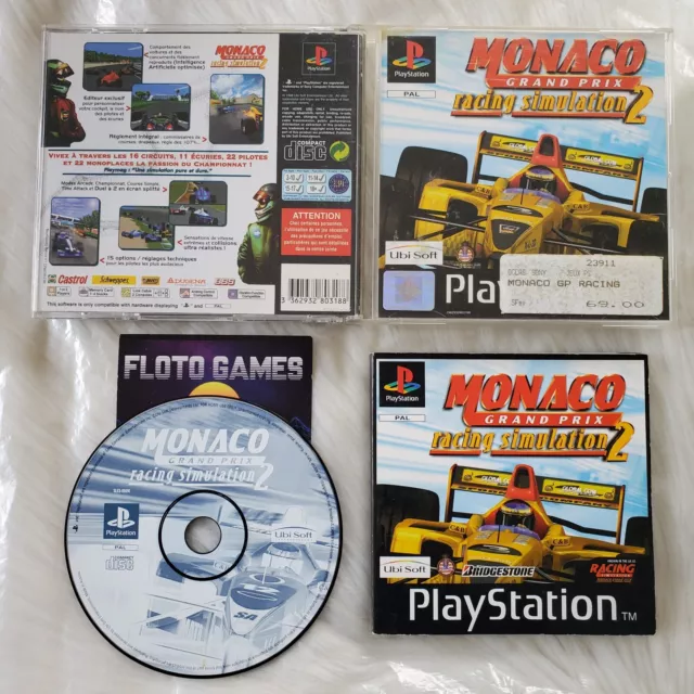 Jeu Monaco Grand Prix Racing Simulation 2 - PS1 PAL FR Complet CIB - Floto Games