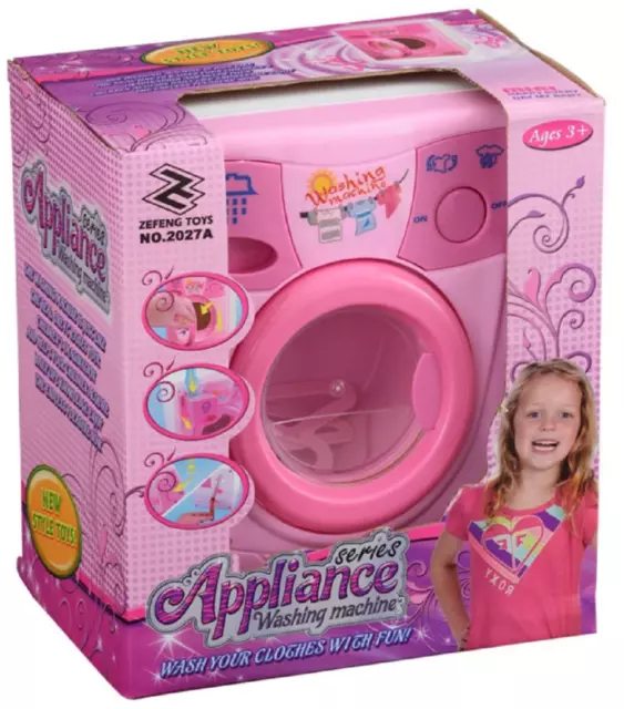 Giftworks Series Appliance Washing Machine - 2482 Works Like Real Role Play Pink