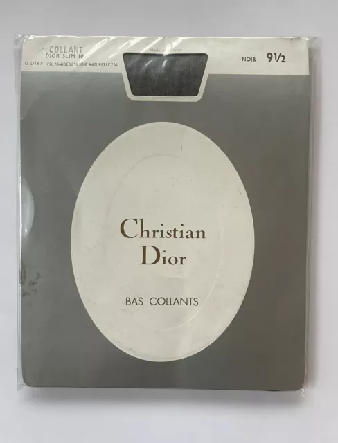 Collant Christian Dior vintage neufs Slim 10 polyamide, soie 9 1/2