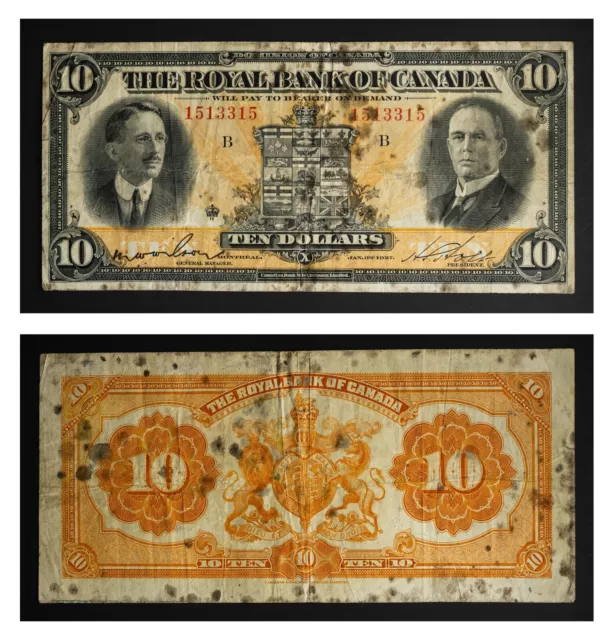 Montreal. 1927 The Royal Bank of Canada $10 CH #630-14-08