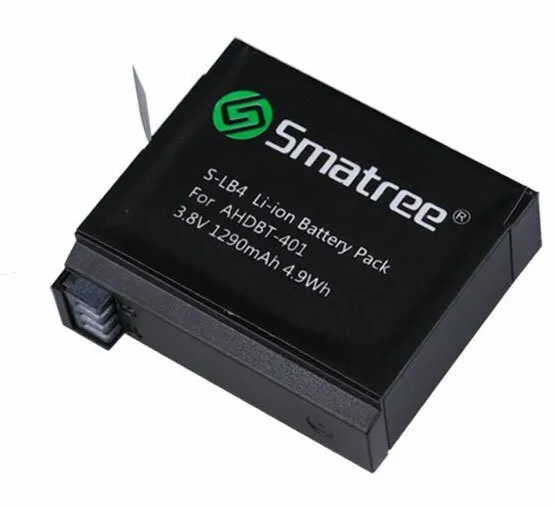 Smatree [1290mAh] Battery For GoPro HERO4, HERO 4