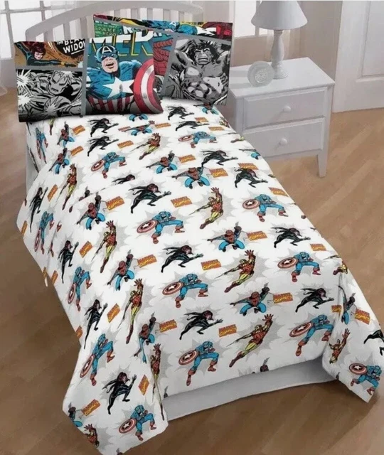 Marvel Comics Spider-Man Microfiber Superhero 4-Pc Full Set of Sheets