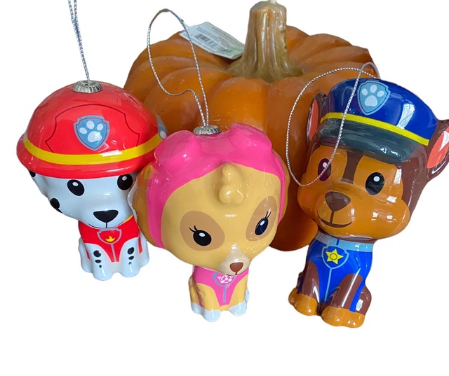 HALLMARK PAW PATROL Christmas Ornament Set Decoupage Chase Marshall