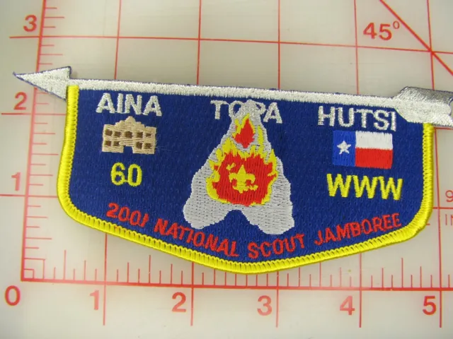 OA Lodge 60 AINA TOPA HUTSI collectible 2001 Jamboree flap patch (rM)