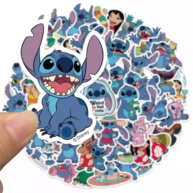 AUTOCOLLANTS DE DESSINS animés Disney Lilo & Stitch, 51 pièces
