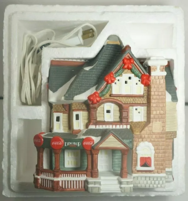 Cavanagh CocaCola DewDrop Inn Porcelain Building Town Square Collection 1997 NIB