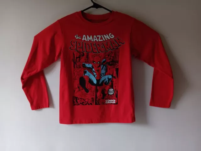 The Amazing Spider-Man boy's red long-sleeve graphic t-shirt size S