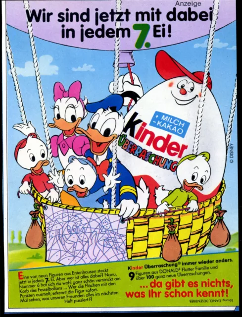Ü -- Ei -- Donalds Flotte Familie -- Ballon --  Werbeblatt 1987 --/
