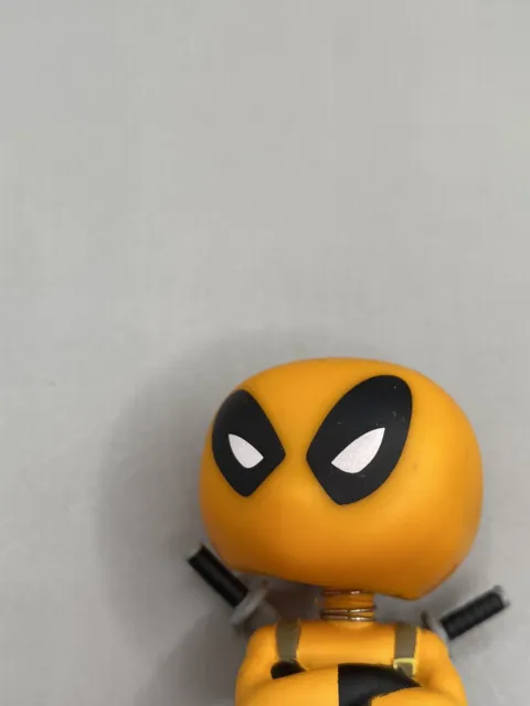 Marvels Deadpool Rare Orange Funko Mystery Mini Bobble Head Hot Topic Exclusive 3