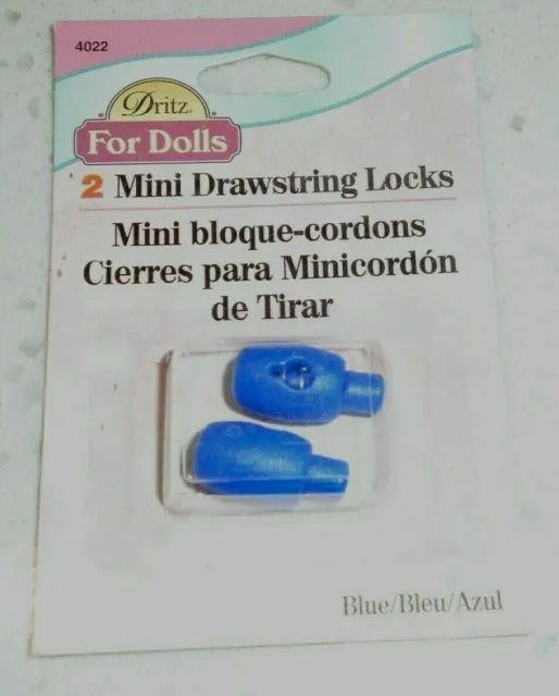 Dritz for Dolls Mini Drawstring Locks for Jackets or Sweatshirts in Blue