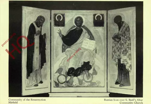 Postcard- Mirfield, Community of Resurrection, Russian Icon, S. Basil's Altar