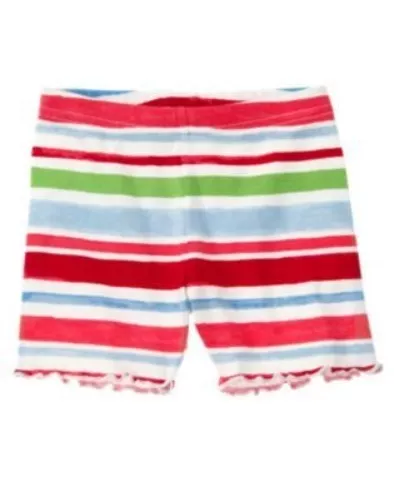 Gymboree Burst Of Spring Multi Color Stripe Bike Shorts 3 6 12 18 24 2 3 4 5 Nwt