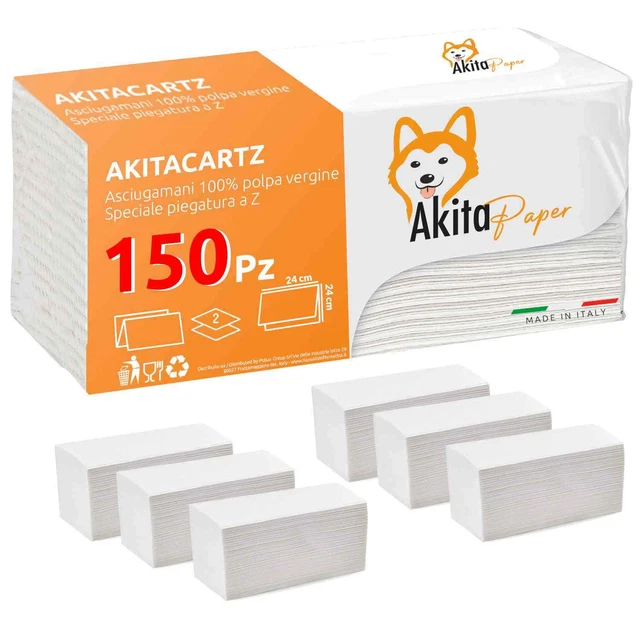 Asciugamani Di Carta Monouso - 2000 Pezzi, Piegati A Z, Per Dispenser - Foto 6