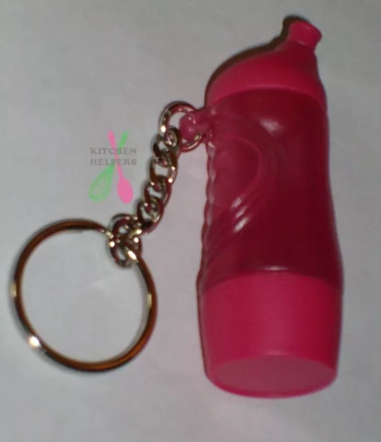 Tupperware Keyrings, Keychain, Bottle Dark Pink - Brand New