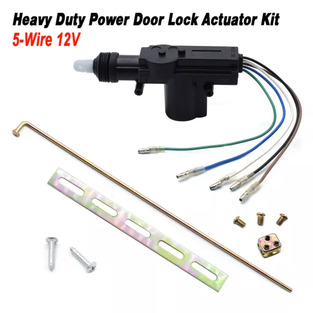Universal Door Lock Actuator Keyless Entry Motor 5 Wire 12V Car Auto Truck Alarm