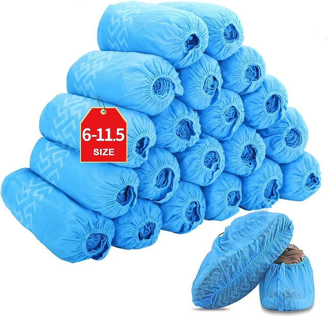 Disposable Boot & Shoe Covers 200 Pack (100 Pairs) | Non-Slip, Durable, Indoor