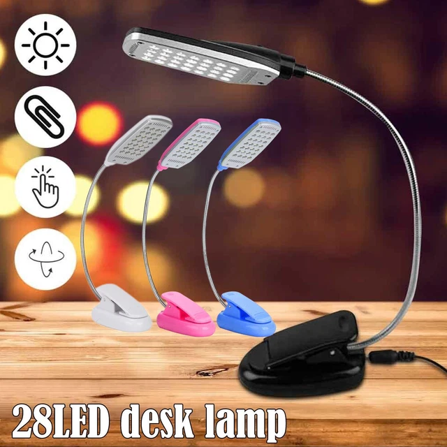 Flexible USB Clamp Clip On LED Light Craft/Reading Lamp Desk Table Bedside`
