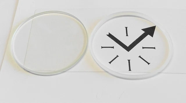 VERRE MONTRE CHRONO JOINT EN L ROND 34 mm EPAISSEUR 1.9 mm