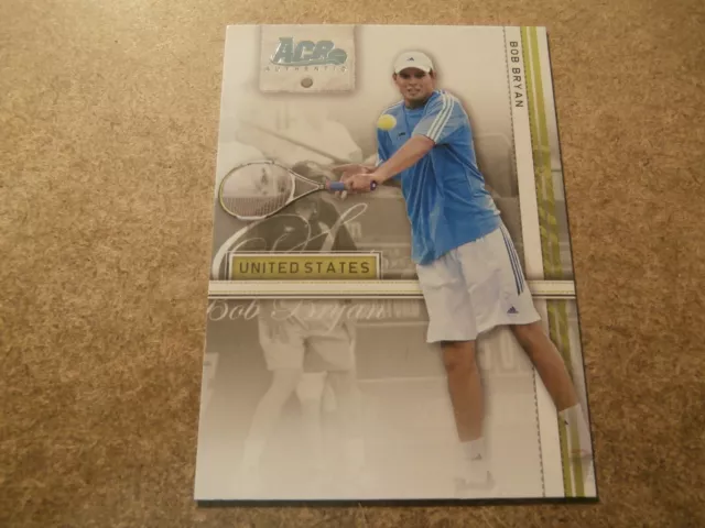 Bob Bryan, 2007 Ace Authentic Tennis Rookie Card, Mint Condition (Jt29)