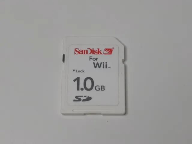 Tarjeta de memoria SD SanDisk de 1 GB para Nintendo Wii formateada probada