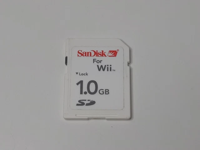 Tarjeta de memoria SD SanDisk de 1 GB para Nintendo Wii formateada probada