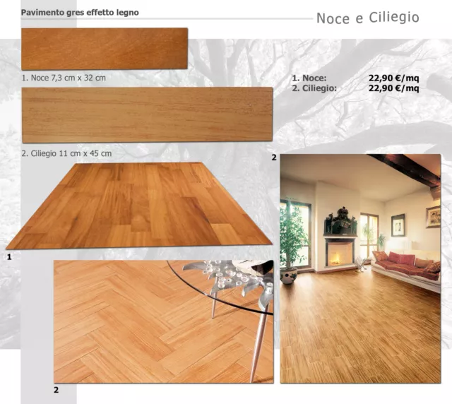 Piastrelle Pavimento Legno Noce Ciliegio Marrone 7,3 X 32 11 X 45 Rivestimento