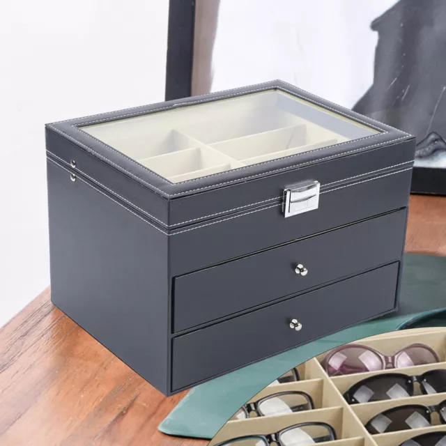 Eyeglass Sunglass Storage Box Glasses Display Case Storage Organizer Collector