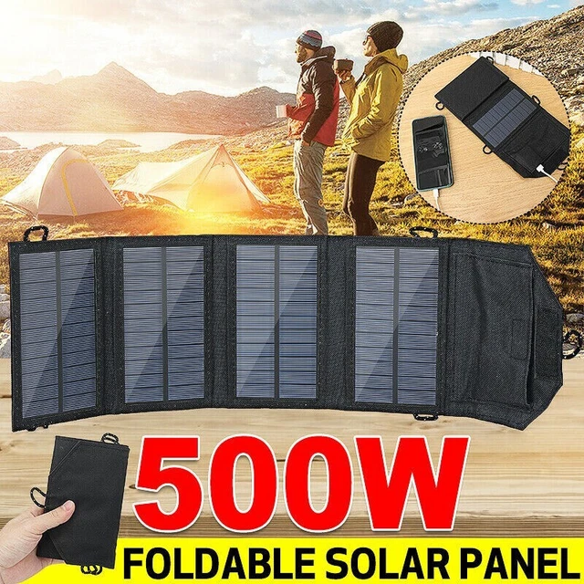 Kit de Panneaux Solaires Pliables 500W 5V Cellules Solaires USB