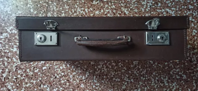 Valigia Cartone Rigido Marrone Anni 50 suit case