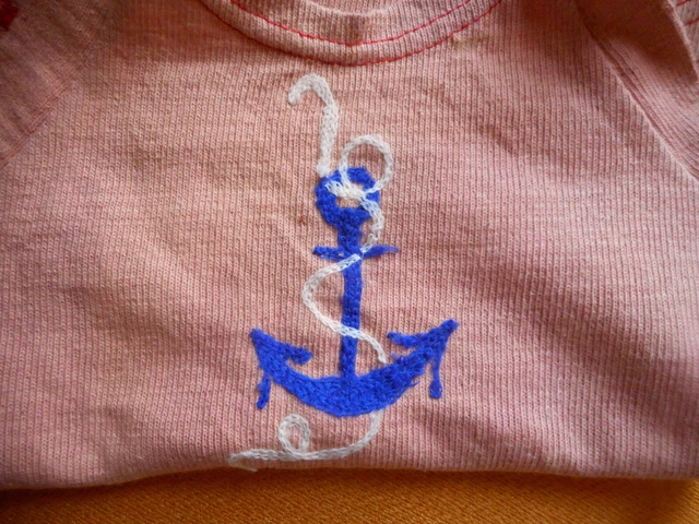 Costume Da Bagno Bambino Vintage Anni '30 Lana Rosa Nuda - Nuovo Vecchio Stock