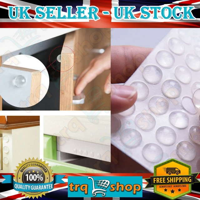 SELF ADHESIVE RUBBER Feet Clear Bumper Pads Cupboard Door Silicone