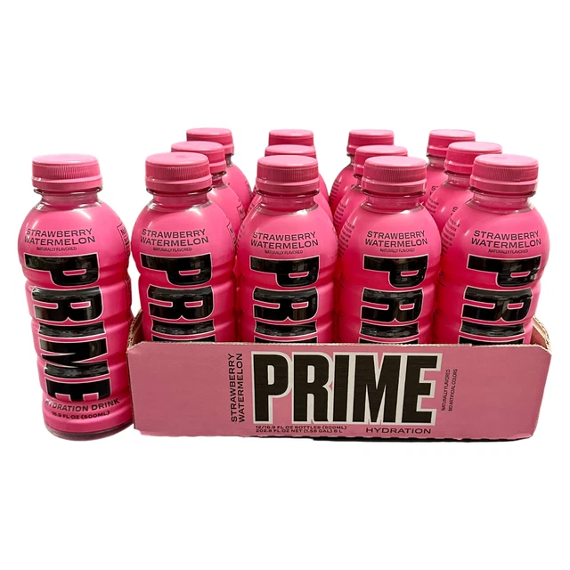 STRAWBERRY WATERMELON PRIME Hydration Drink By Logan Paul x KSI 16.9oz