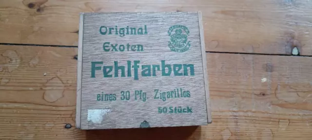 Zigarrenkiste Original Exoten Fehlfarben leer