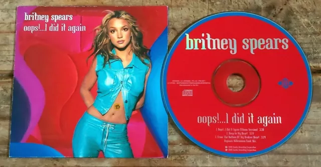 BRITNEY SPEARS -CD 3 titres- OOPS !...I DID IT AGAIN-DEEP IN MY HEART +1 - 2000