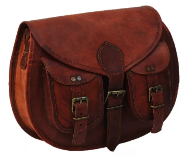 Dark Brown Rustic Vintage Handmade Messenger Crossbody Stylish Purse Goat Hide