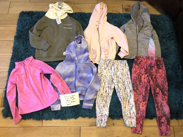 Pacchetto vestiti ragazze età 6-7 anni felpe con cappuccio sportive leggings Next TU f&f