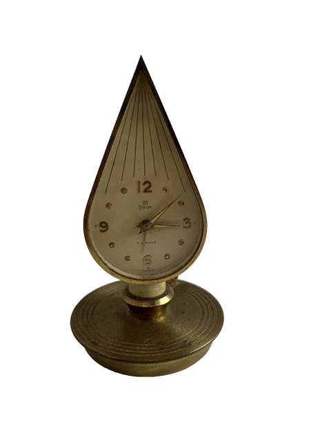 Pendule Mécanique De Bureau Victoria – Laiton Antique – Fabriquée En Inde