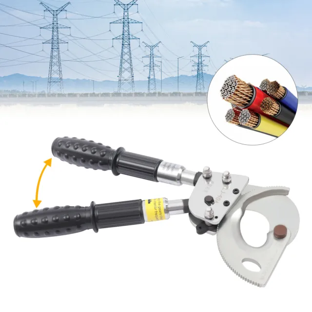 Ratchet Cable Cutter Ratcheting Wire Cutting Tool Retractable Cut up to 300mm²