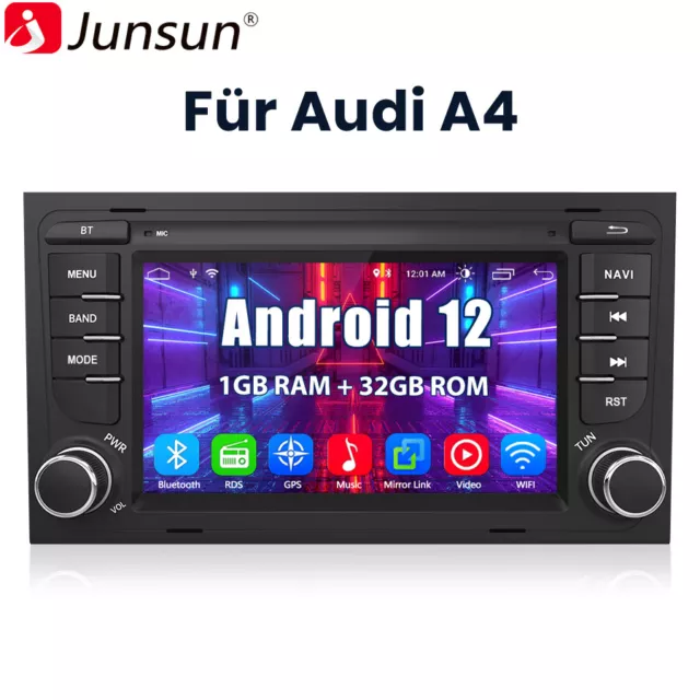 Per Audi A4 S4 RS4 B6 B7 7" Android 12 Autoradio DAB+ GPS Navi BT WIFI RDS 1+32G