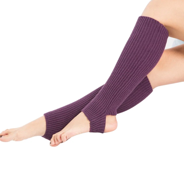 Coppia Barca Calde Uncinetto Calze Maglia Danza Latina Yoga Scaldagambe Donna