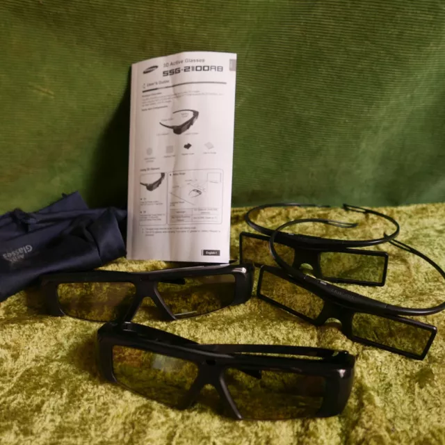 SAMSUNG SSG-2100RB & SSG-4100GB 3D Active Glasses 2 Pairs Of each
