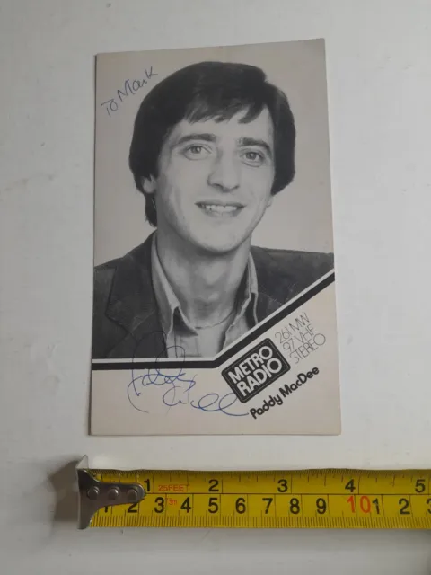 Rare Paddy MacDee Metro Radio Presenter Autograph Hand Signed photo picture Card 7