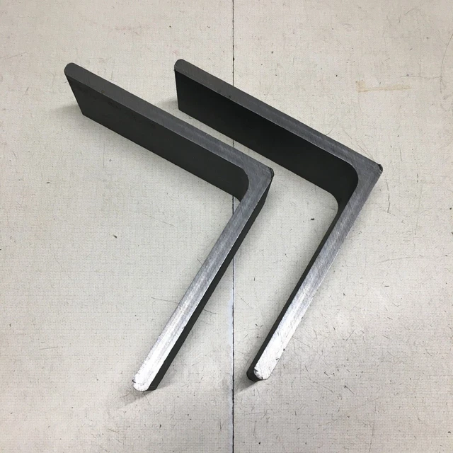 6" x 6" x 3/8" x 2 inch length angle iron. 2 pc lot.